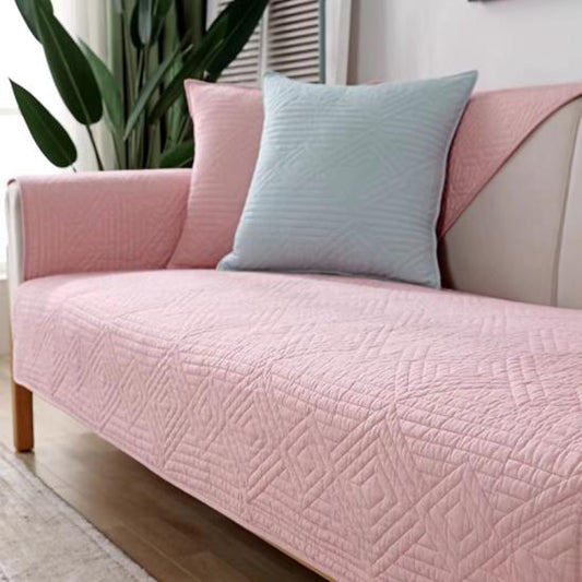 MAT ULTRASONIC SUPER SOFT SOFA COVERS PINK MAROON