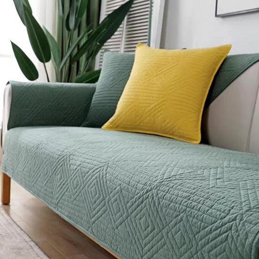 MAT ULTRASONIC SUPER SOFT SOFA COVERS ZINK GREEN