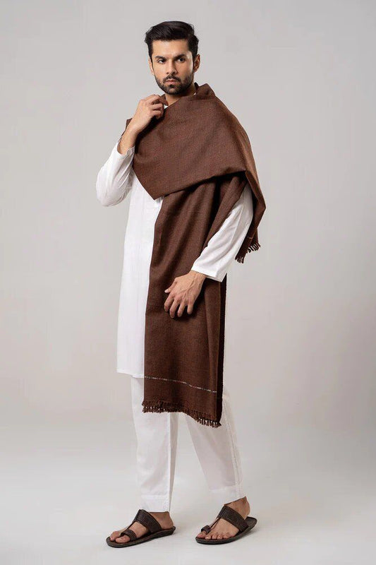 Pashmina Wool Shawl(dark brown)