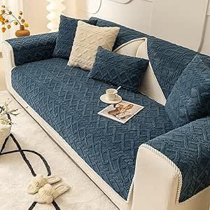 Couch Cover/Sofa Covers, Anti Slip Sofa Slipcover (Blue)